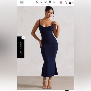 Club London ADDISON Navy Blue Dress